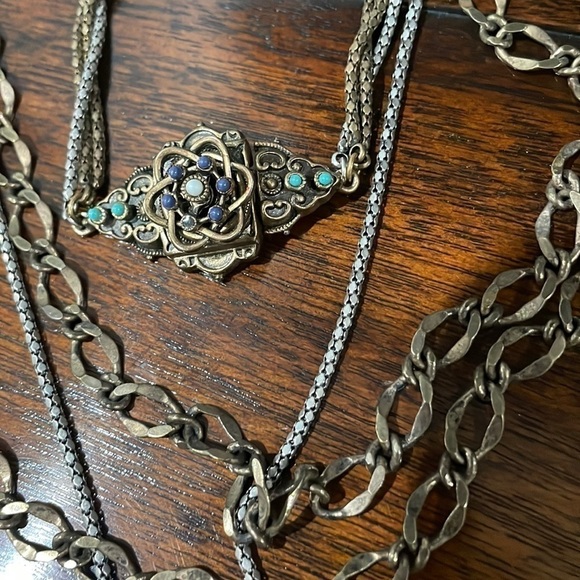 Lucky Brand 3-Strand W/Charms Turquoise Necklace—GORGEOUS! Excellent Cond! - Picture 4 of 15